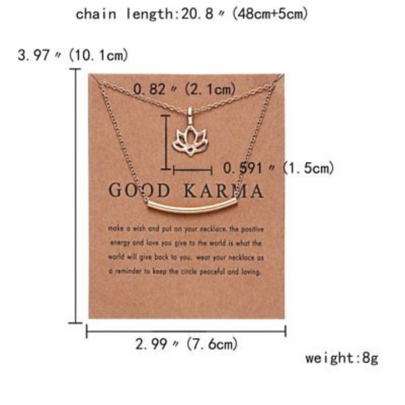 Coming Soon 💎Gold Dipped Karma Necklace - Picture 2 of 3